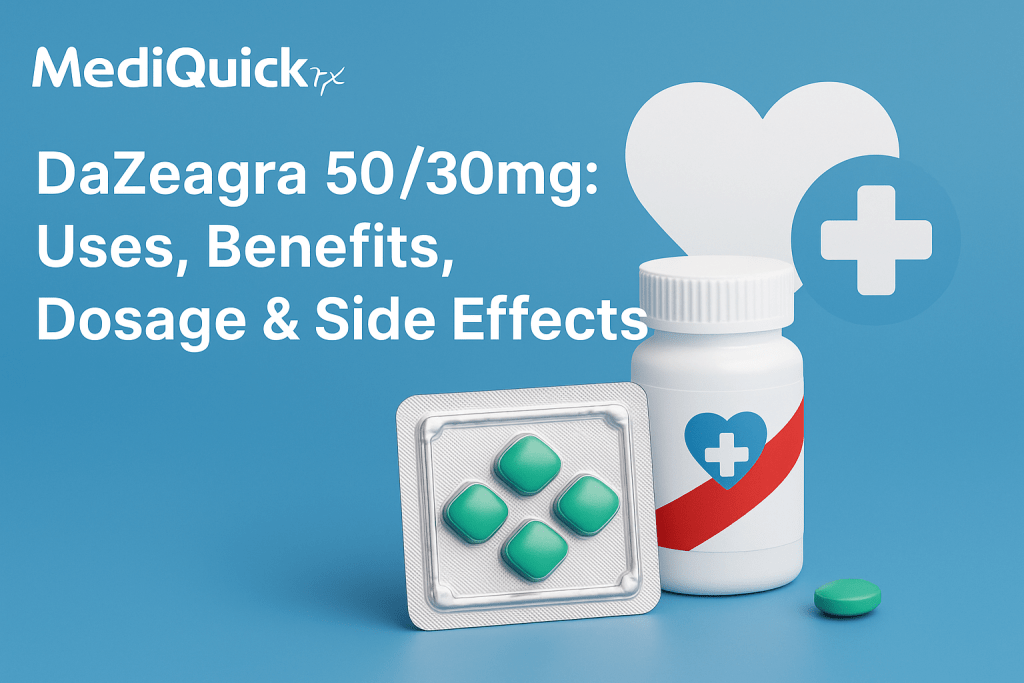 DaZeagra 50/30mg: Uses, Benefits, Dosage & Side Effects DaZeagra 50/30mg: Uses, Benefits, Dosage & Side Effects