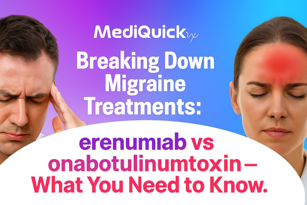Breaking Down Migraine Treatments: erenumab vs onabotulinumtoxin – What You Need to Know.