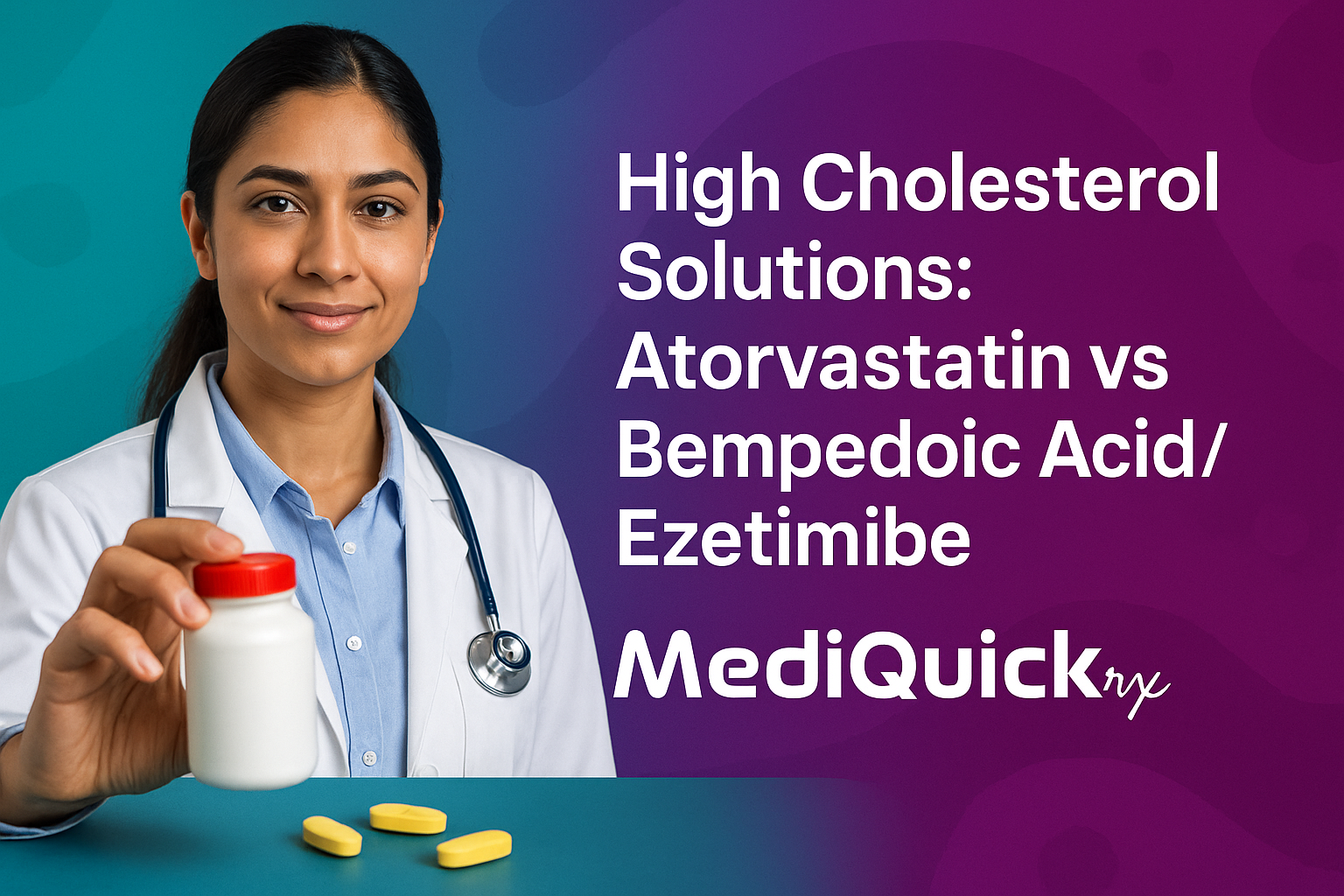 High Cholesterol Solutions: Atorvastatin vs Bempedoic Acid/Ezetimibe